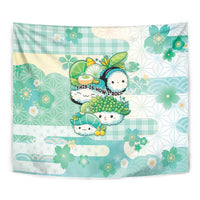 Japanese Kawaii Sushi Tapestry Green Wagara Palaka This Is How I Roll LT9 - Polynesian Pride