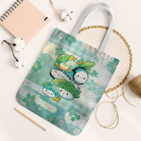 Japanese Kawaii Sushi Tote Bag Green Wagara Palaka This Is How I Roll LT9 White Strap One Size Green - Polynesian Pride