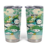 Personalized Japanese Kawaii Sushi Tumbler Cup Green Wagara Palaka This Is How I Roll LT9 Green - Polynesian Pride