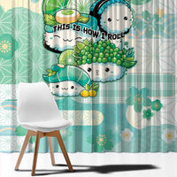 Japanese Kawaii Sushi Window Curtain Green Wagara Palaka This Is How I Roll LT9 - Polynesian Pride