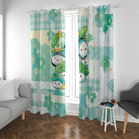 Japanese Kawaii Sushi Window Curtain Green Wagara Palaka This Is How I Roll LT9 With Grommets Green - Polynesian Pride