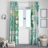 Japanese Kawaii Sushi Window Curtain Green Wagara Palaka This Is How I Roll LT9 - Polynesian Pride