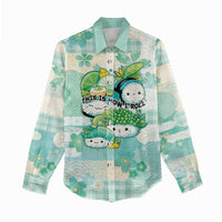 Personalized Japanese Kawaii Sushi Women Casual Shirt Green Wagara Palaka This Is How I Roll LT9 - Polynesian Pride