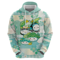 Personalized Japanese Kawaii Sushi Zip Hoodie Green Wagara Palaka This Is How I Roll LT9 - Polynesian Pride