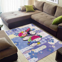Japanese Kawaii Sushi Area Rug Blue Wagara Palaka This Is How I Roll LT9 - Polynesian Pride