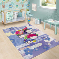 Japanese Kawaii Sushi Area Rug Blue Wagara Palaka This Is How I Roll LT9 - Polynesian Pride