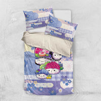 Japanese Kawaii Sushi Bedding Set Blue Wagara Palaka This Is How I Roll LT9 US Twin 172cm x 218cm Blue - Polynesian Pride
