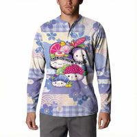 Personalized Japanese Kawaii Sushi Button Sweatshirt Blue Wagara Palaka This Is How I Roll LT9 - Polynesian Pride