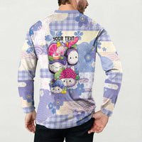 Personalized Japanese Kawaii Sushi Button Sweatshirt Blue Wagara Palaka This Is How I Roll LT9 - Polynesian Pride