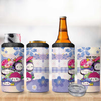 Personalized Japanese Kawaii Sushi 4 in 1 Can Cooler Tumbler Blue Wagara Palaka This Is How I Roll LT9 - Polynesian Pride