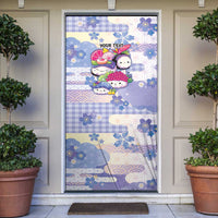 Personalized Japanese Kawaii Sushi Door Cover Blue Wagara Palaka This Is How I Roll LT9 Blue - Polynesian Pride