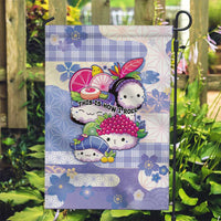 Japanese Kawaii Sushi Garden Flag Blue Wagara Palaka This Is How I Roll LT9 Garden Flag Blue - Polynesian Pride
