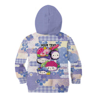 Personalized Japanese Kawaii Sushi Kid Hoodie Blue Wagara Palaka This Is How I Roll LT9 - Polynesian Pride
