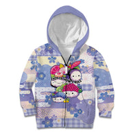 Personalized Japanese Kawaii Sushi Kid Hoodie Blue Wagara Palaka This Is How I Roll LT9 Zip Hoodie Blue - Polynesian Pride