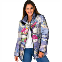 Personalized Japanese Kawaii Sushi Padded Jacket Blue Wagara Palaka This Is How I Roll LT9 Women Blue - Polynesian Pride