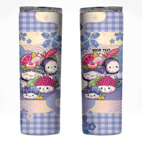 Personalized Japanese Kawaii Sushi Skinny Tumbler Blue Wagara Palaka This Is How I Roll LT9 Blue - Polynesian Pride