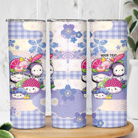 Personalized Japanese Kawaii Sushi Skinny Tumbler Blue Wagara Palaka This Is How I Roll LT9 - Polynesian Pride