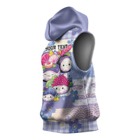 Personalized Japanese Kawaii Sushi Sleeveless Hoodie Blue Wagara Palaka This Is How I Roll LT9 - Polynesian Pride