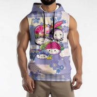 Personalized Japanese Kawaii Sushi Sleeveless Hoodie Blue Wagara Palaka This Is How I Roll LT9 - Polynesian Pride