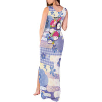 Personalized Japanese Kawaii Sushi Tank Maxi Dress Blue Wagara Palaka This Is How I Roll LT9 - Polynesian Pride