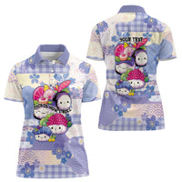 Personalized Japanese Kawaii Sushi Women Polo Shirt Blue Wagara Palaka This Is How I Roll LT9 - Polynesian Pride