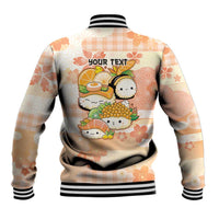 Personalized Japanese Kawaii Sushi Baseball Jacket Peach Wagara Palaka This Is How I Roll LT9 - Polynesian Pride