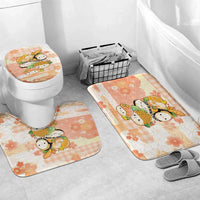 Japanese Kawaii Sushi Bathroom Set Peach Wagara Palaka This Is How I Roll LT9 Mat Set Only (3 pcs) One Size Peach - Polynesian Pride