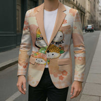 Personalized Japanese Kawaii Sushi Blazer Peach Wagara Palaka This Is How I Roll LT9 - Polynesian Pride