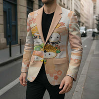 Personalized Japanese Kawaii Sushi Blazer Peach Wagara Palaka This Is How I Roll LT9 - Polynesian Pride