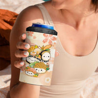 Personalized Japanese Kawaii Sushi 4 in 1 Can Cooler Tumbler Peach Wagara Palaka This Is How I Roll LT9 - Polynesian Pride