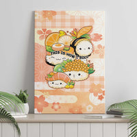 Japanese Kawaii Sushi Canvas Wall Art Peach Wagara Palaka This Is How I Roll LT9 - Polynesian Pride