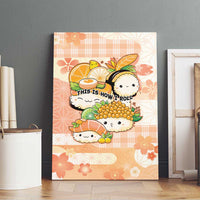 Japanese Kawaii Sushi Canvas Wall Art Peach Wagara Palaka This Is How I Roll LT9 - Polynesian Pride