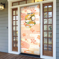 Personalized Japanese Kawaii Sushi Door Cover Peach Wagara Palaka This Is How I Roll LT9 - Polynesian Pride