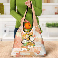 Japanese Kawaii Sushi Grocery Bag Peach Wagara Palaka This Is How I Roll LT9 - Polynesian Pride