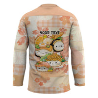 Personalized Japanese Kawaii Sushi Hockey Jersey Peach Wagara Palaka This Is How I Roll LT9 - Polynesian Pride