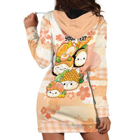Personalized Japanese Kawaii Sushi Hoodie Dress Peach Wagara Palaka This Is How I Roll LT9 - Polynesian Pride