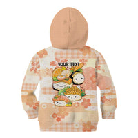 Personalized Japanese Kawaii Sushi Kid Hoodie Peach Wagara Palaka This Is How I Roll LT9 - Polynesian Pride