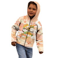 Personalized Japanese Kawaii Sushi Kid Hoodie Peach Wagara Palaka This Is How I Roll LT9 - Polynesian Pride