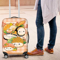 Japanese Kawaii Sushi Luggage Cover Peach Wagara Palaka This Is How I Roll LT9 Peach - Polynesian Pride