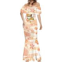 Personalized Japanese Kawaii Sushi Mermaid Dress Peach Wagara Palaka This Is How I Roll LT9 - Polynesian Pride