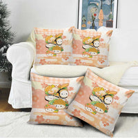 Japanese Kawaii Sushi Pillow Cover Peach Wagara Palaka This Is How I Roll LT9 - Polynesian Pride