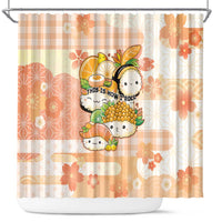 Japanese Kawaii Sushi Shower Curtain Peach Wagara Palaka This Is How I Roll LT9 Peach - Polynesian Pride