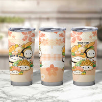 Personalized Japanese Kawaii Sushi Tumbler Cup Peach Wagara Palaka This Is How I Roll LT9 - Polynesian Pride