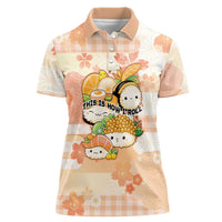 Personalized Japanese Kawaii Sushi Women Polo Shirt Peach Wagara Palaka This Is How I Roll LT9 Female Peach - Polynesian Pride