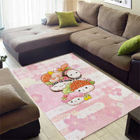 Japanese Kawaii Sushi Area Rug Pink Wagara Palaka This Is How I Roll LT9 - Polynesian Pride