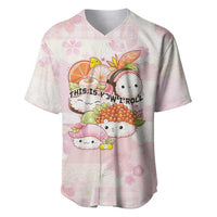 Personalized Japanese Kawaii Sushi Baseball Jersey Pink Wagara Palaka This Is How I Roll LT9 Pink - Polynesian Pride