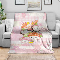 Japanese Kawaii Sushi Blanket Pink Wagara Palaka This Is How I Roll LT9 - Polynesian Pride
