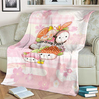 Japanese Kawaii Sushi Blanket Pink Wagara Palaka This Is How I Roll LT9 - Polynesian Pride