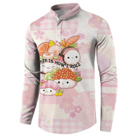Personalized Japanese Kawaii Sushi Button Sweatshirt Pink Wagara Palaka This Is How I Roll LT9 - Polynesian Pride