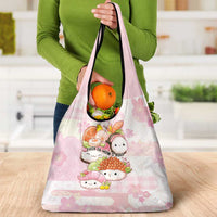 Japanese Kawaii Sushi Grocery Bag Pink Wagara Palaka This Is How I Roll LT9 - Polynesian Pride